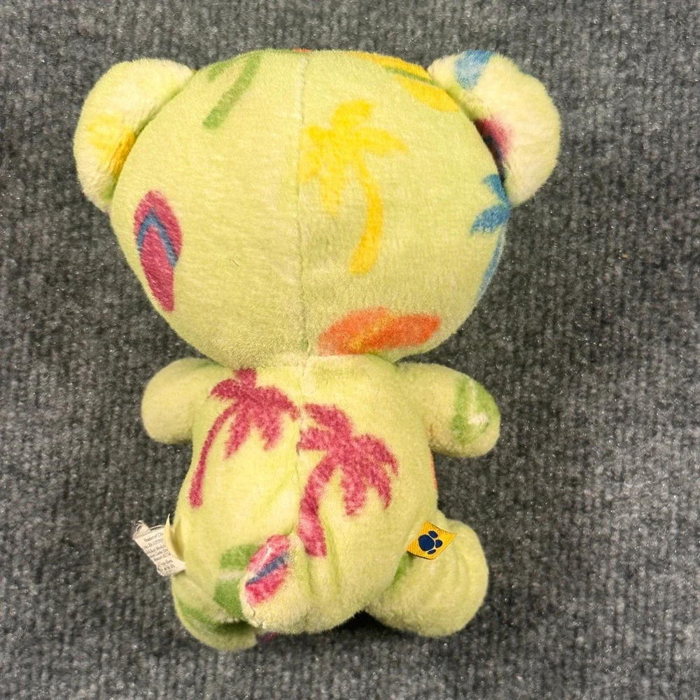 Build-A-Bear Smallfrys Mini Plush Lime Green Tropical Palm Tree Summer Bear 7in